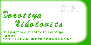 dorottya mikolovits business card